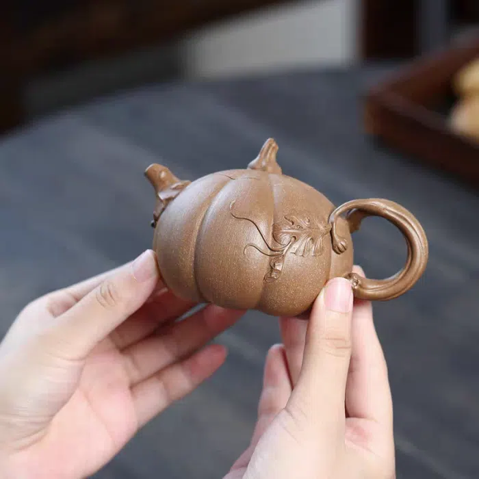 Pumpkin Yixing Teapot, Duan Ni - Nan Gua Hu 150ml — detail 1