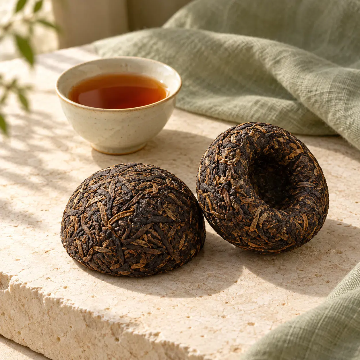 Bowl-shaped compressed pu erh tuocha tea