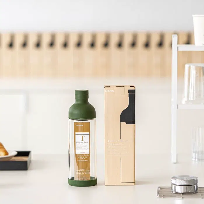Glass Cold Brew Tea Bottle with Built In Filter — detail 7