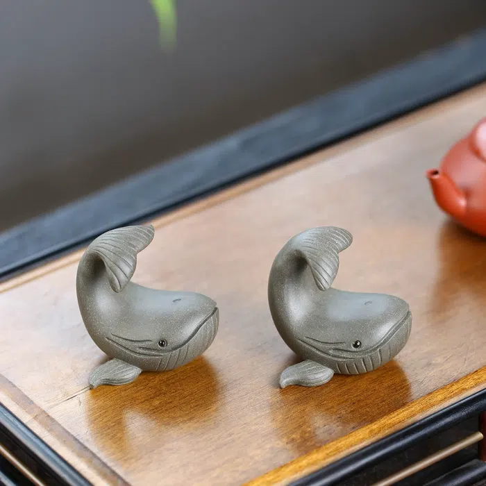Happy Whale Tea Pet Qing Hui Duan Ni Clay — detail 3