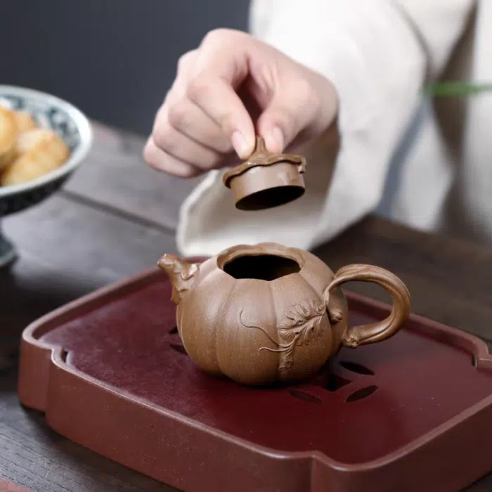 Pumpkin Yixing Teapot, Duan Ni - Nan Gua Hu 150ml — detail 5