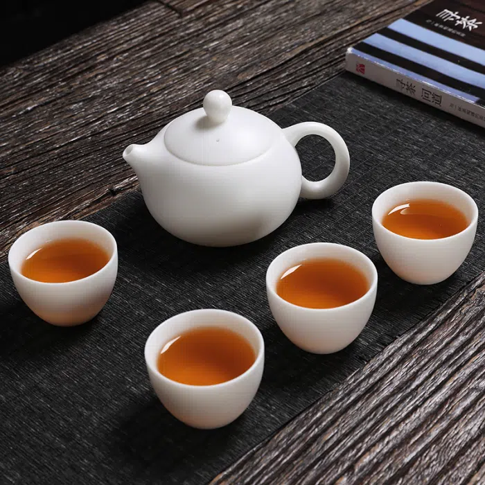 Mutton Fat Jade White Porcelain Xishi Teapot 90/200ml — detail 1