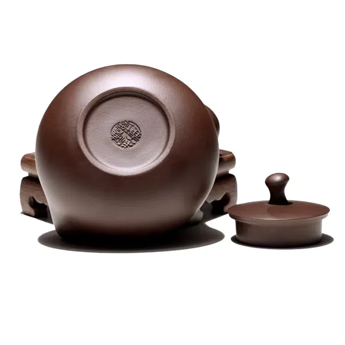 Yixing Purple Clay 'Spirit Moon' Xishi Kyusu Teapot 210ml — detail 2