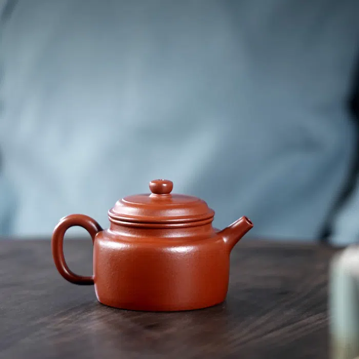 Small Pear Skin De Zhong Yixing Teapot, Zhu Ni Clay 140ml — detail 6