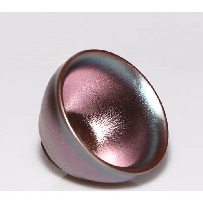 Jian Zhan Teacup 'Pearly Space' - Blue, Purple, Pink Jian ware — detail 2
