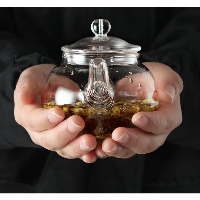 Shuiping Glass Teapot - Gongfu Glass Teapot 200ml / 6.8oz — detail 2
