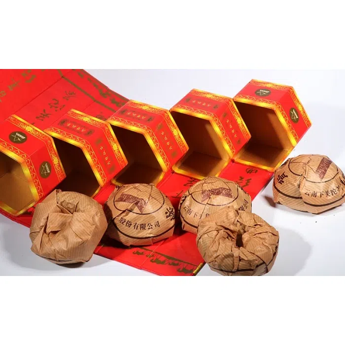 2007 Xiaguan Horseback Tuocha - Raw Pu Erh Tea, Ma Bei Tuo (1 box x 5 pcs) — detail 2