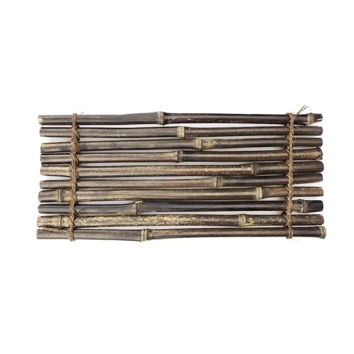 Handmade Bamboo Mat, Display Stand - Teapot Cup Coaster, Purple Bamboo — detail 1