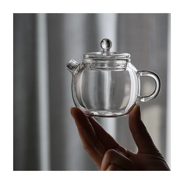 Small Glass Gongfu Tea Pot - Mini Kung Fu Tea Pot 150ml — detail 1