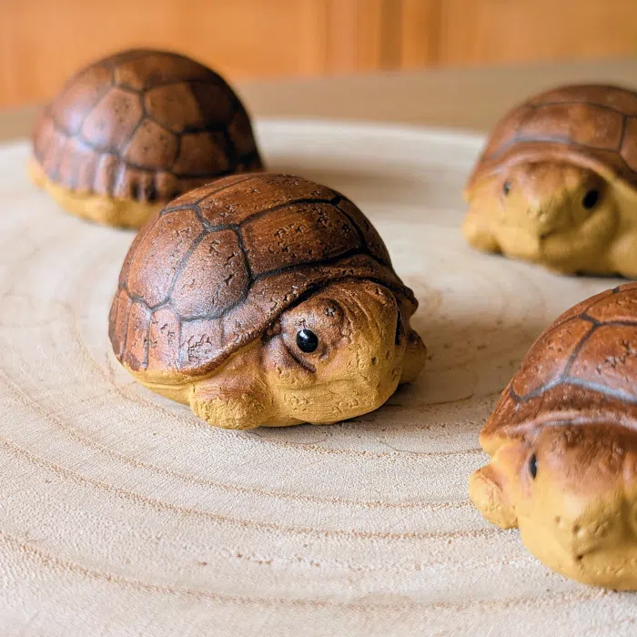 Ceramic Turtle Tea Pet - Little Cute Tortoise Figurine — detail 2