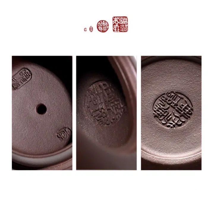 Yixing Purple Clay 'Spirit Moon' Xishi Kyusu Teapot 210ml — detail 6