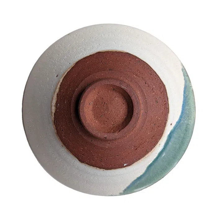 White & Green Traditional Chinese Tea Cup, Flat Shape 55ml — detail 2