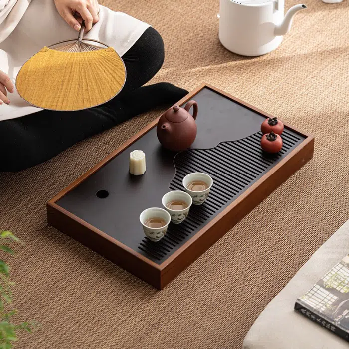 Modern Bamboo Gongfu Tea Table - Small/Medium Size & 2 Colours — detail 3