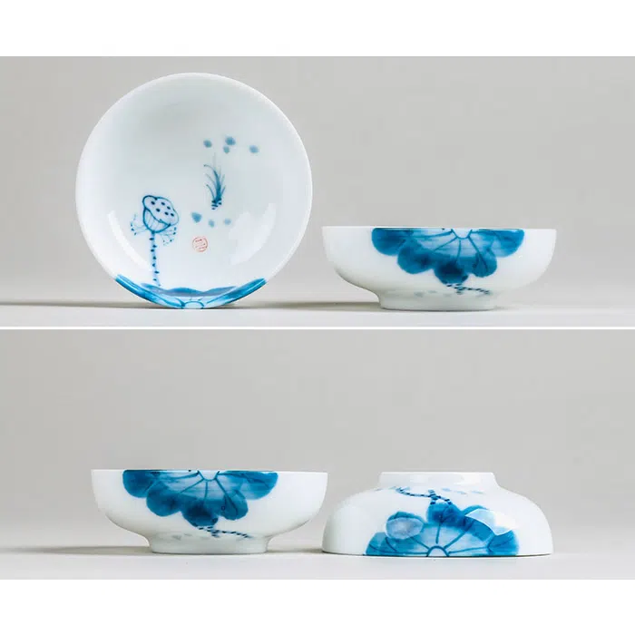 Porcelain tea cups set of 6 (45 ml / 1.5 oz) — detail 6