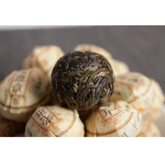 2018 Raw Lao Ban Zhang Pu Erh Tea Balls, Huang Jin Ye — detail 2