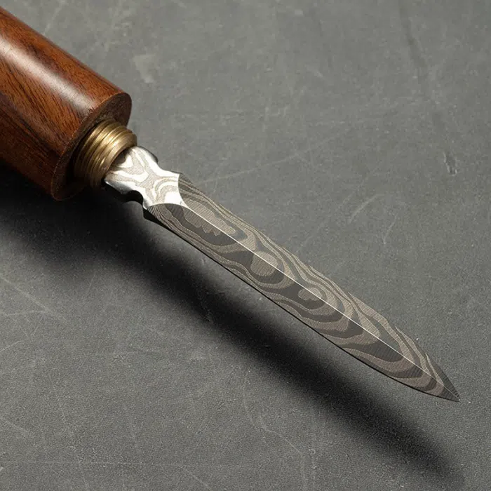 Damascus Pu Erh Tea Knife — detail 3