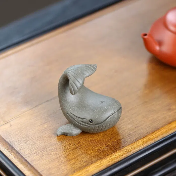 Happy Whale Tea Pet Qing Hui Duan Ni Clay — detail 4