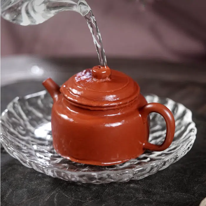 Small Pear Skin De Zhong Yixing Teapot, Zhu Ni Clay 140ml — detail 1