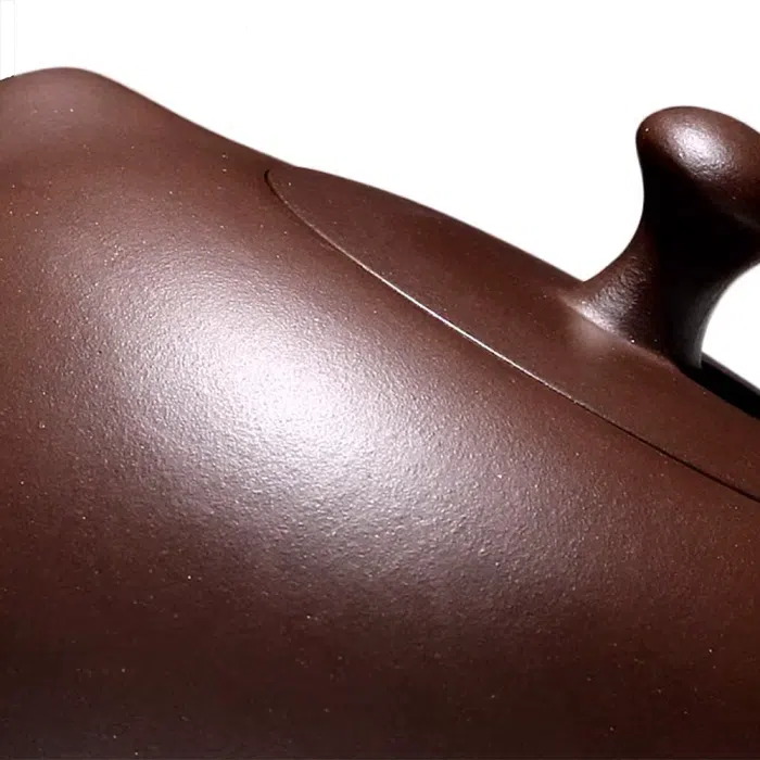 Yixing Purple Clay 'Spirit Moon' Xishi Kyusu Teapot 210ml — detail 5