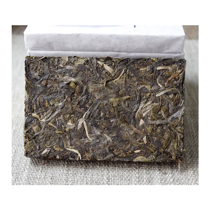 2015 Raw Chinese Tea Brick - Lao Ban Zhang Sheng Pu Erh Block Tea 200g — detail 4