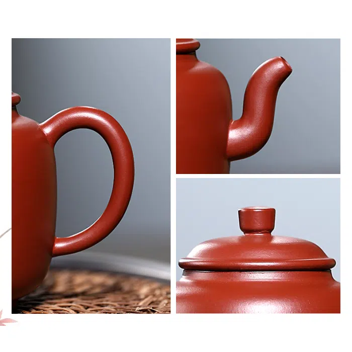 Small Yixing Teapot 'Gong Deng Hu ' - Da Hong Pao Zhu Ni Clay Teapot 110 ml — detail 3