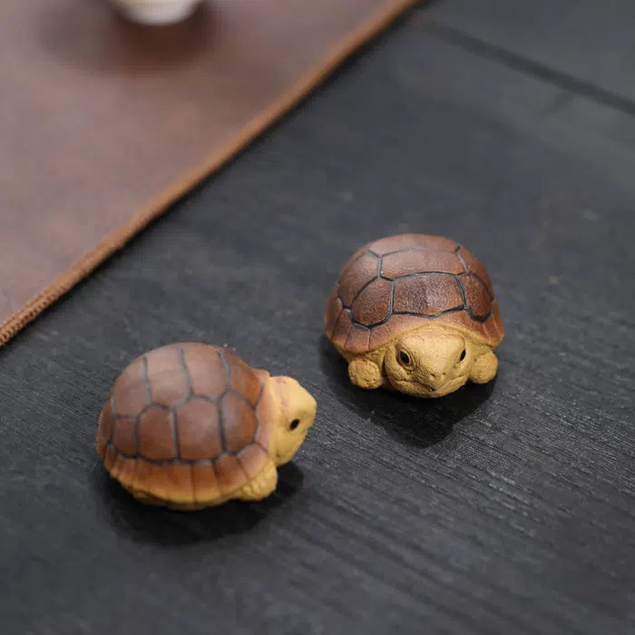 Ceramic Turtle Tea Pet - Little Cute Tortoise Figurine — detail 1