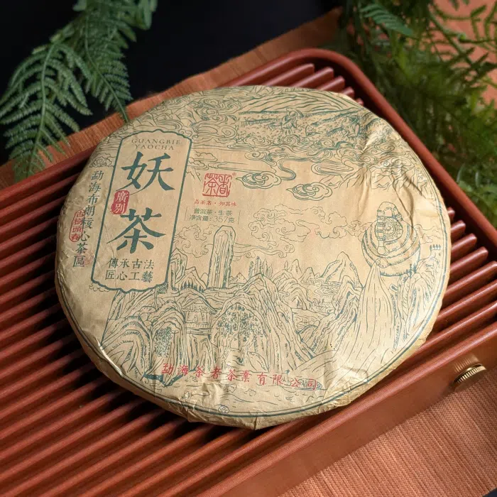 2022 Chaze Yaocha Guangbie Old Village Raw Pu Erh Tea Cake 357g — detail 2