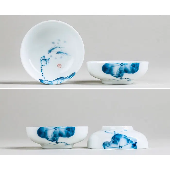 Porcelain tea cups set of 6 (45 ml / 1.5 oz) — detail 5