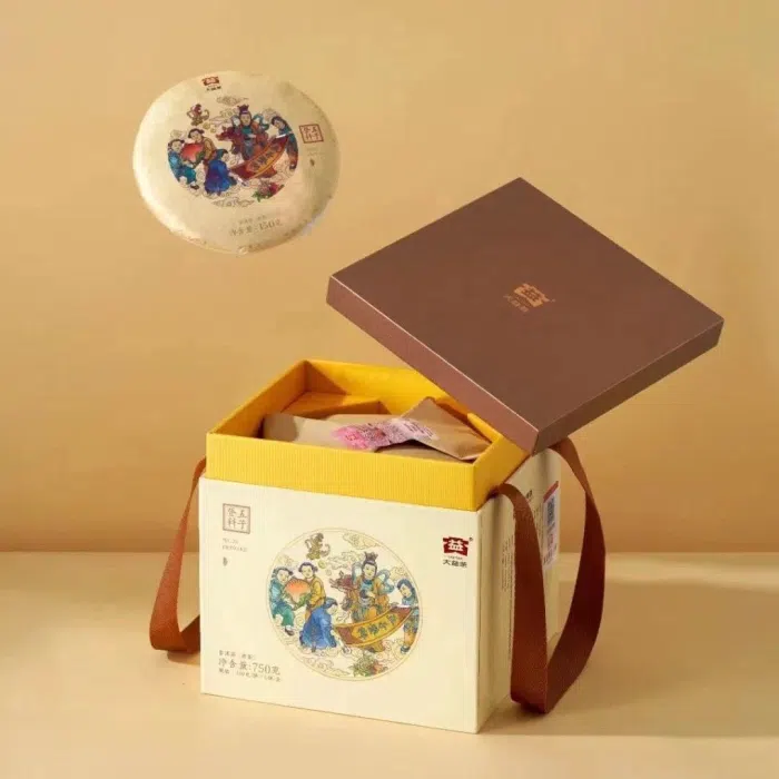 2021 Ripe Dayi Wu Zi Deng Ke (Five Sons Become Scholar) 150g — detail 2
