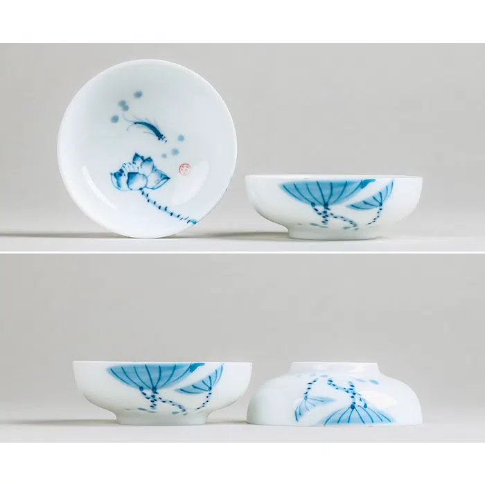 Porcelain tea cups set of 6 (45 ml / 1.5 oz) — detail 3