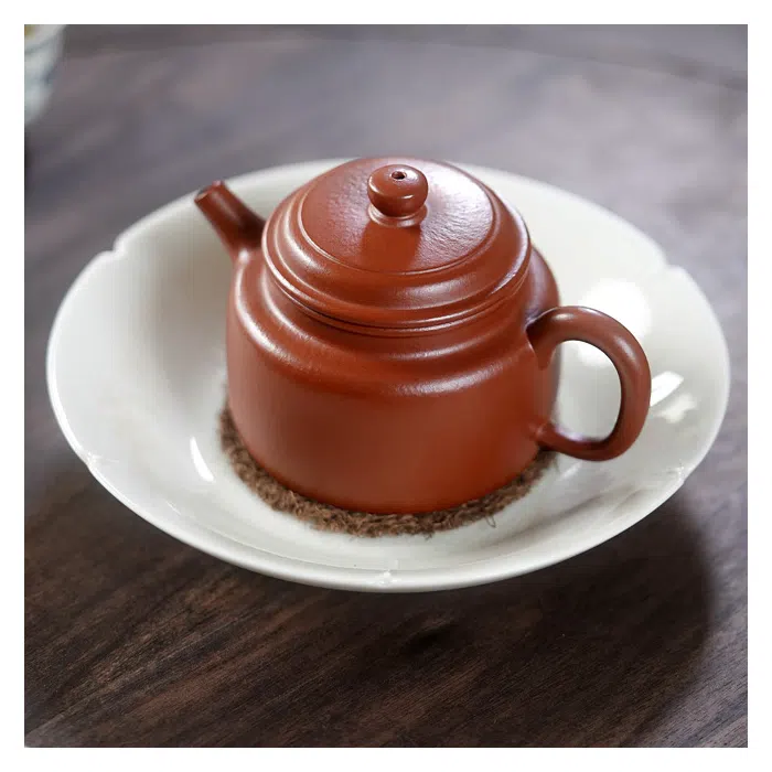 Small Pear Skin De Zhong Yixing Teapot, Zhu Ni Clay 140ml — detail 4
