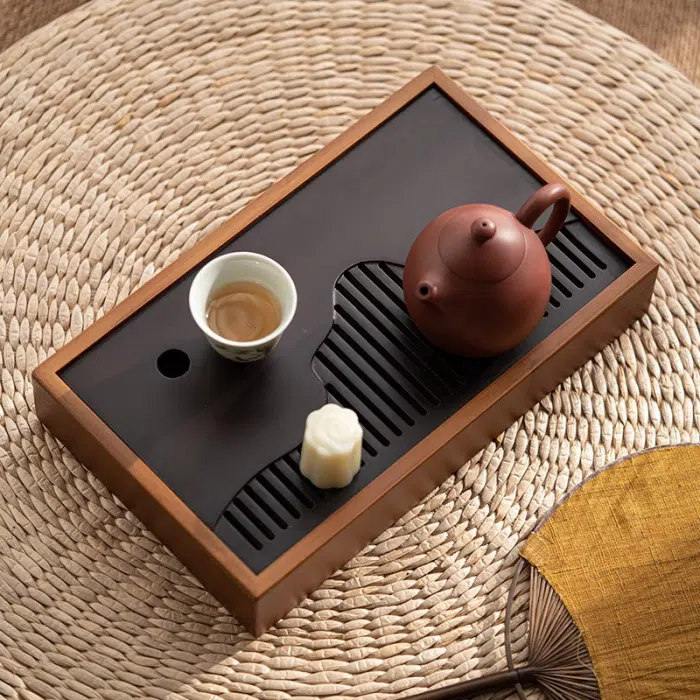 Modern Bamboo Gongfu Tea Table - Small/Medium Size & 2 Colours — detail 6