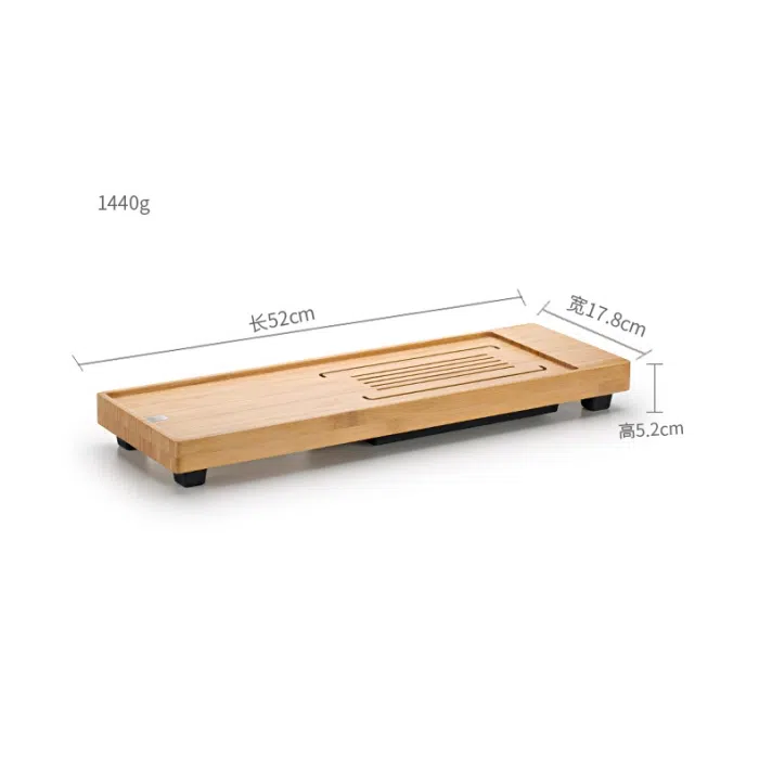 Bamboo Gongfu Tea Tray - Tea Table with Drainage Drawer System — detail 1