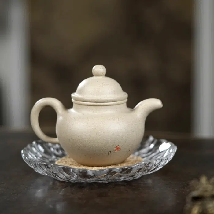 Duo Qiu Yixing Teapot Bai Yu Duan Ni Flower Clay Painting 240ml — detail 3