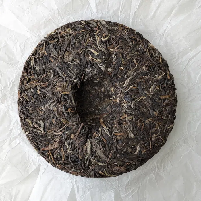 2022 Yibang Ancient Tree Raw Pu Erh, Xiao Ye Zhong (Small Leaf) 200g — detail 5