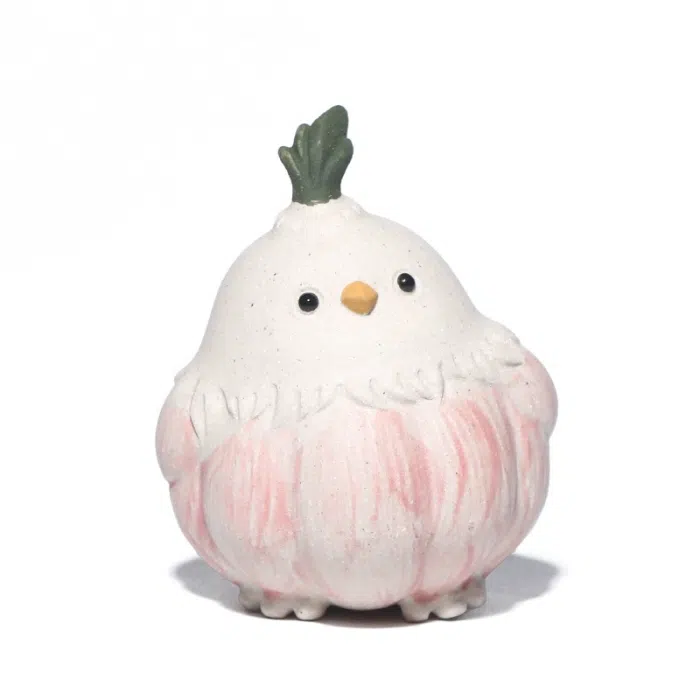 Ceramic Garlic-Chicken Tea Pet - Garlic-Bird Figurine — detail 2