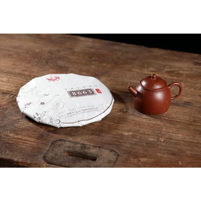 2021 Xiaguan 8663 Jin Bang Ripe Pu Erh Tea Cake 357g — detail 5