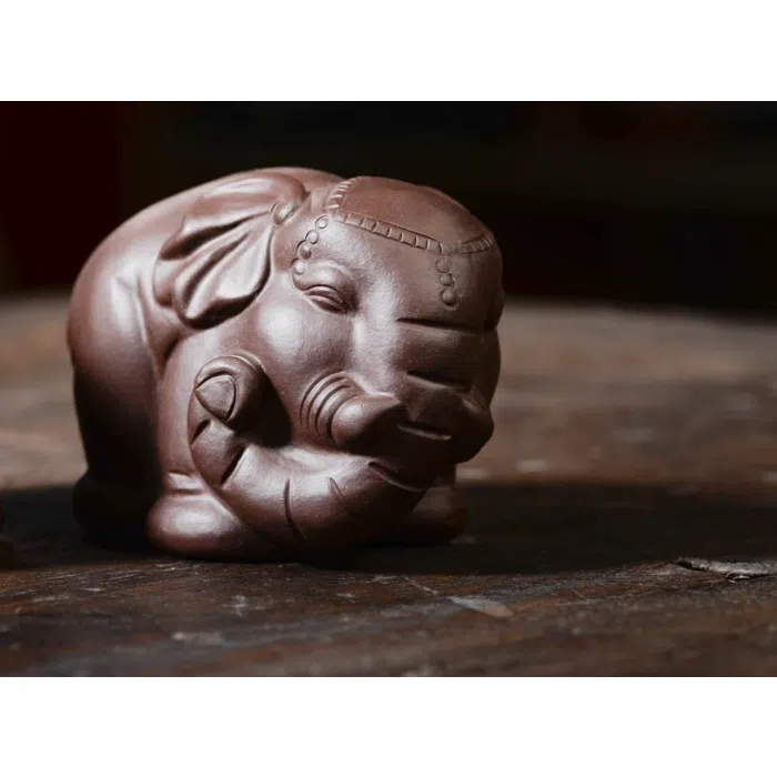 Auspicious Elephant Yixing Tea Pet - Chinese Lucky Teapet — detail 1