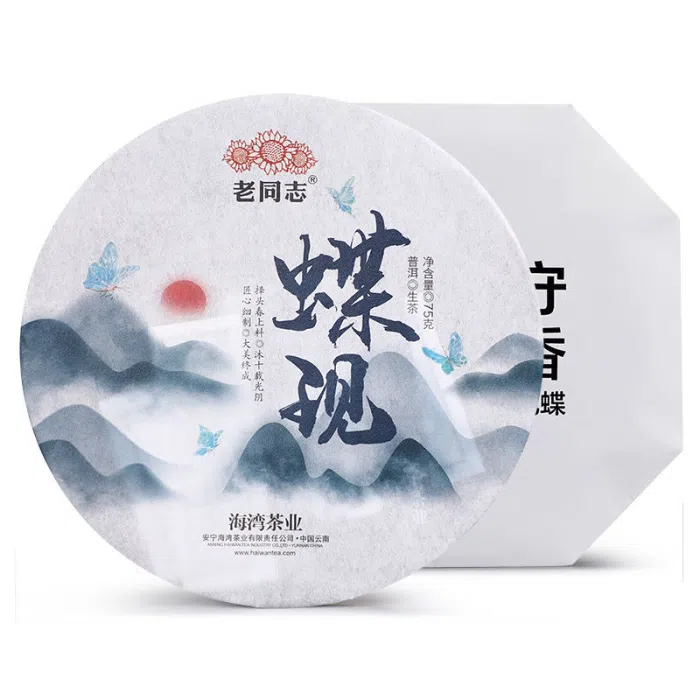 2022 Haiwan Old Comrade 5-10 Year Aged Sheng, Die Xian Thin Cake 75g — detail 3