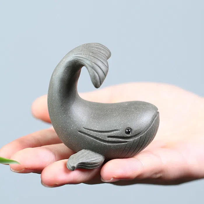Happy Whale Tea Pet Qing Hui Duan Ni Clay — detail 1