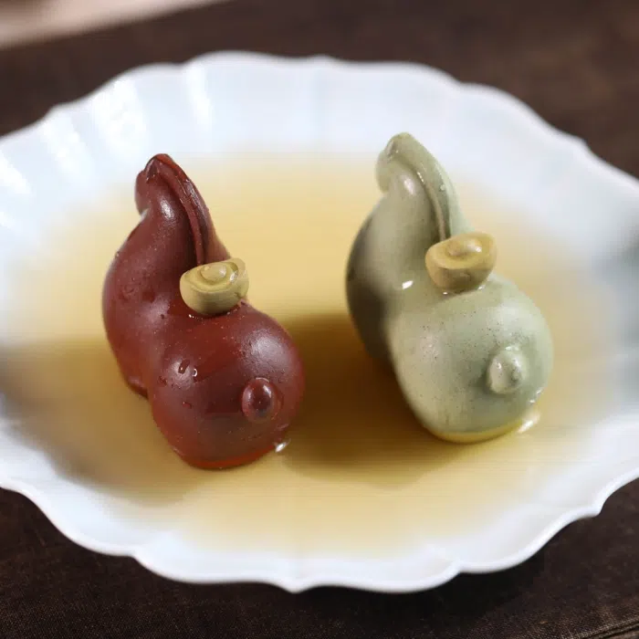 Two Horses Tea Pet Set, Chinese Zodiac Horse Figurines — detail 1