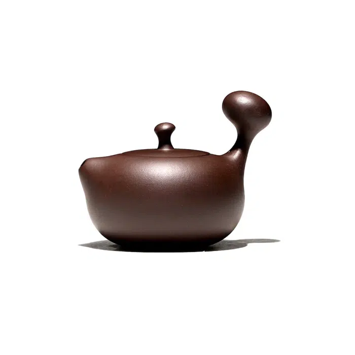 Yixing Purple Clay 'Spirit Moon' Xishi Kyusu Teapot 210ml — detail 1